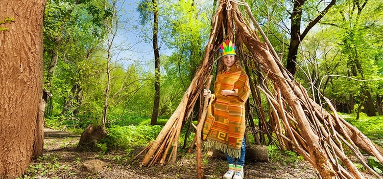 Repurpose fallen branches, bamboo stakes, or other wood for a make-shift shelter
